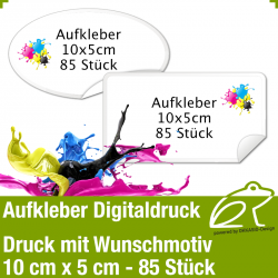 Aufkleber - 10cm x 5cm 85 Stk.