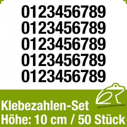 Klebezahlen-Set H.10cm 50Stück
