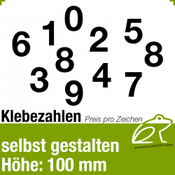 Klebezahlen Hhe 100mm