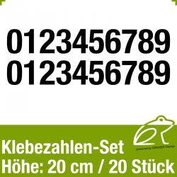 Klebezahlen-Set H.20cm 20Stück