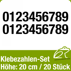 Klebezahlen-Set H.20cm 20Stck