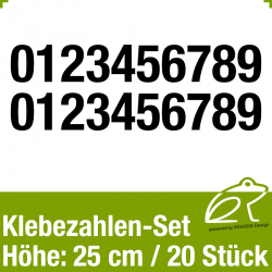 Klebezahlen-Set H.25cm 20Stück