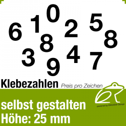 Klebezahlen Hhe 25mm