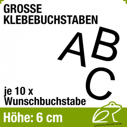 6 cm Klebebuchstaben - je 10 Stck