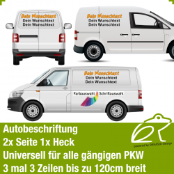 - Autobeschriftung Set - 3 mal 3 Zeilen