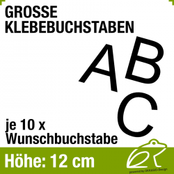 12 cm Klebebuchstaben - je 10 Stck