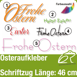 Aufkleber Schriftzug Frohe Ostern