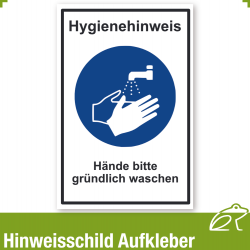 Hygienehinweis- und Gebots Aufkleber