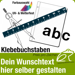 Klebebuchstaben gestalten