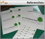 Firmenaufkleber in verschiedenen größen