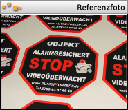Aufkleberdruck für eine Sicherheitsfirma