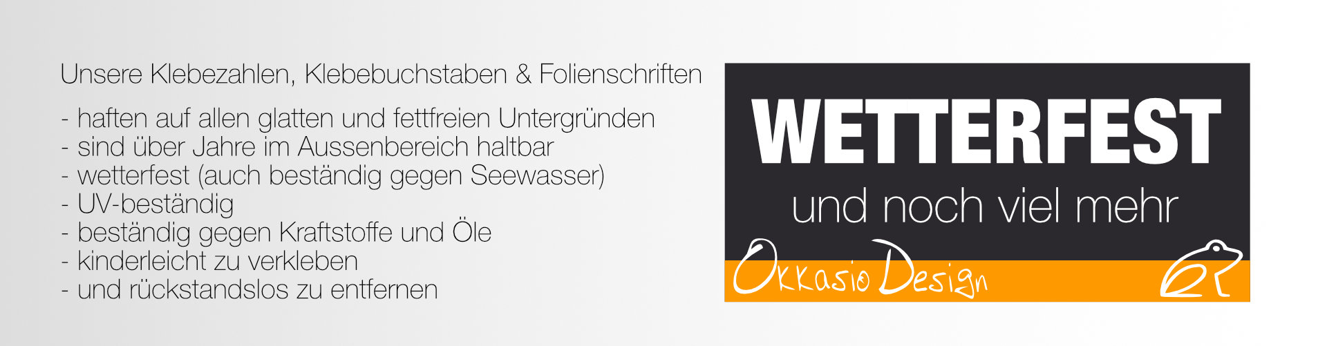 Klebebuchstaben & Folienschrift online selbst gestalten